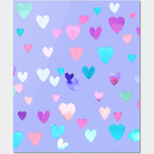 Mom Multicolored Love Hearts Gum Pink Posters and Art